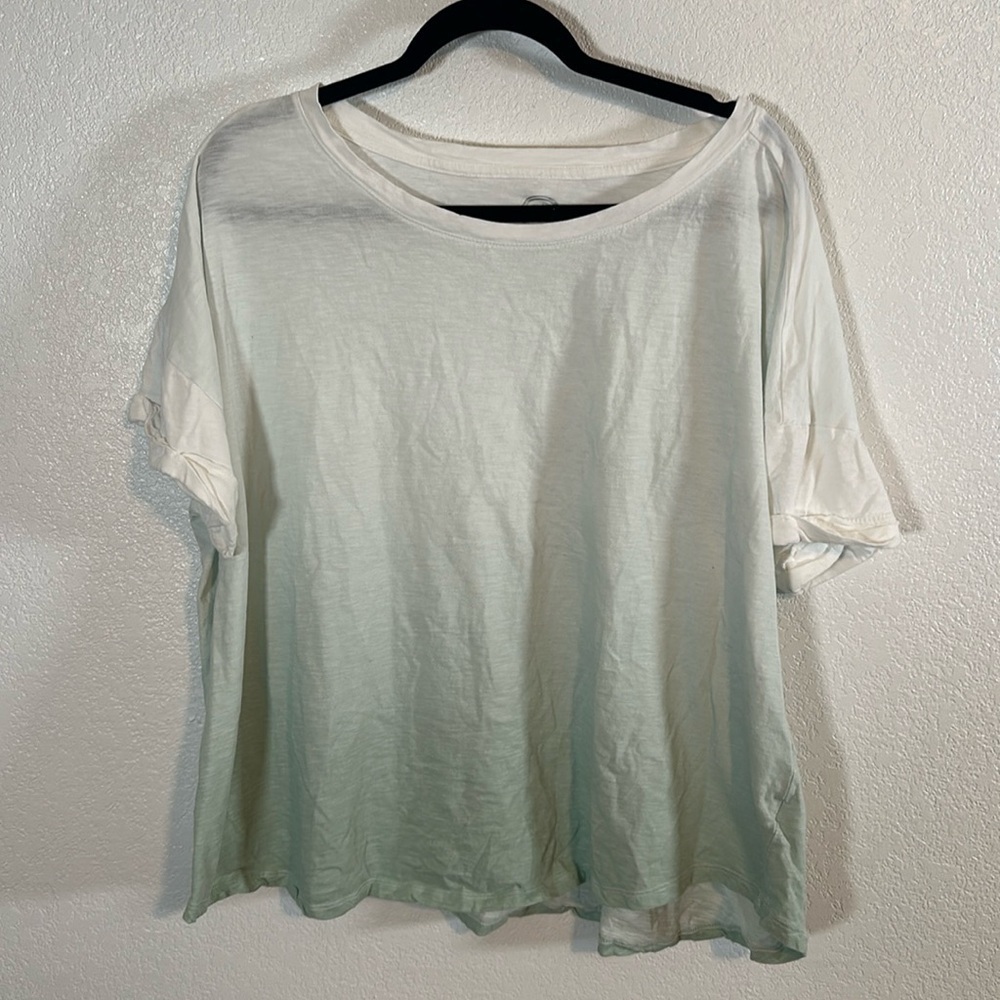Maurices 24/7 Tee Green Ombre Boxy Tee Size 3X